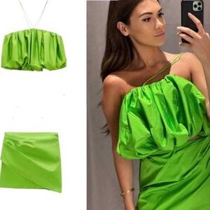 Zara Lime Green Top | Pre loved | Perfect condition